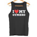 I Love My Gymbro Y2k Sigma Red Heart Tank Top