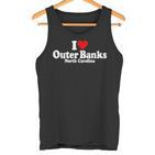 I Love Heart The Outer Banks North Carolina Obx Tank Top