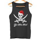 Lustiges Weihnachten Piraten Pirat Weihnachtsmann Hut Yo Ho Tank Top