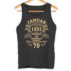 Man January 1955 70 Years intage 70Th Birthday Tank Top