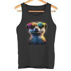 Meerkat With Sunglasses Colourful Popart Cute Meerkat Tank Top