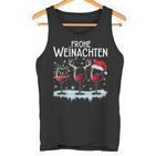 Merry Christmas Reindeer Fairy Lights Santa Claus  Tank Top