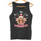 Merry Christmas Reindeer Ho Ho Ho Elk Christmas Tank Top