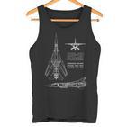 Mig-23 Russian Jet Fighter Plane Flogger Blue Pause Tank Top