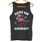 Moose Saying Reindeer Was Out Sold Christmas Tank Top