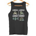 Motorcycle With Biker Slogan Tank Top