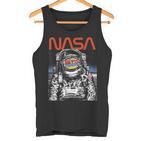 Nasaintage Astronaut Moon Walk Reflection Graphic Tank Top