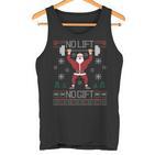 No Lift No Ugly Christmas Jumper Gym Santa Tank Top