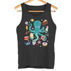 Octopus Cake Tentacle Sea Animals Children's Tank Top