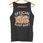 Official Sleep Pomeranian Dog With Puppy Tank Top