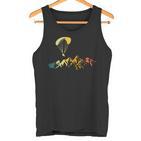 Paraglider Retro Mountain Paragliding Paraglider Tank Top