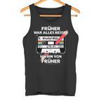 With Pencil Früher War Alles Besser Retro Cassette  Tank Top