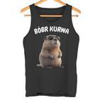 Polish Beaver Saying Bober Kurwa Yes Pierdole Bobr Tank Top