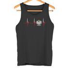 Polska Eagle Pole Heartbeat Ecg Pulse Polish Pride Tank Top