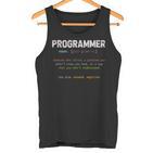 Programmer Definition Computer Skills Programmer S Tank Top