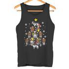 Pyjamas Cow Christmas Tree Christmas Pyjamas Farm Tank Top