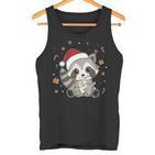 Raccoon Christmas Animals Fairy Lights Raccoon Tank Top