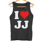 Red Heart I Love Jj Tank Top