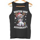 Reindeer Was Ausverkauft Christmas Unicorn Slogan Tank Top