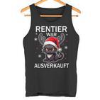 Reindeer Was Out Sold Cats Christmas Tank Top