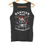 Reindeer Was Out Sold Out Raccoon Christmas Tank Top