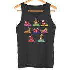 Reindeer Yoga Santa Xmas Meditation Chakra Christmas Tank Top