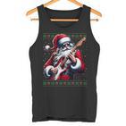 Santa Claus Guitar Ugly Christmas Jumper Tank Top