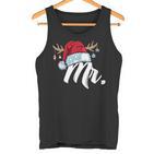 Santa Claus Hat Mr Partner Outfit For Christmas Tank Top