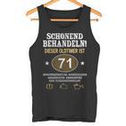 Schonend Behandeln Oldtimer Ist 71 Jahre 71St Birthday Tank Top