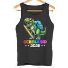 Schulkind 2025 Dino T Rex Jungen Dinosaurier Einschulung Tank Top