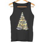 Shark Christmas Tree Xmas Diving  Tank Top