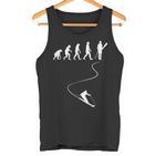 Skifahren Wintersport Skiliebhaber Evolution Des Skifahrers Tank Top