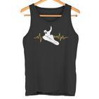 Snowboard Ekg Heartbeat Snowboarding  Tank Top