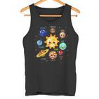 Sonnensystem Planet Weltraum Planeten Kinder Astronaut Tank Top