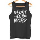 Sport Ist Mord Anti Unsporty Knife Lazy Retro  Tank Top