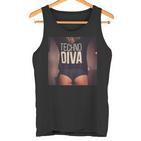 Techno Diva Cool Techno Dance Disco Edm Tank Top