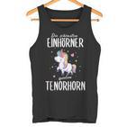 Tenor Horn Tenor Hornist Unicorn Slogan Idea Tank Top