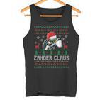 Ugly Christmas Zander Claus Angler Weihnachten Fishing Sports Tank Top