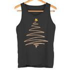 Vintage Christmas Tree Retro Merry Christmas Tank Top