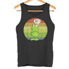 Vintage Statement Frog I Nö Fun I No Retro  Tank Top