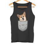 Welsh Corgi Pembroke Chest Pocket For Dog Owners Tank Top