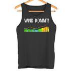 Wind Comes Kiter Surfer Saying Kitesurfer Windsurf Tank Top