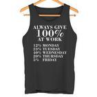 Worker Always Give 100 At Work Tank Top