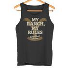 Yellowstone My Ranch My Rules Dutton Ranch Big Chest Logo Tank Top