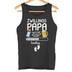 Zwillingspapa 2025 Loading Werdender Papa Announcement Tank Top