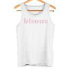 Bisous Kisses Graphic Blue S Tank Top