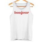 Bonjour For French Lovers Blue Tank Top