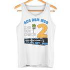 Children's 2 Years Boy Little Bus Driver 2Nd Birthday Bus Articulated Bus Tank Top