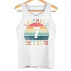 Children's 7Th Birthday Legendary Since 2018Intage 7 Years Old Tank Top