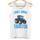 Children's Cool Boys Driving Tractor Tractor Boy Tank Top